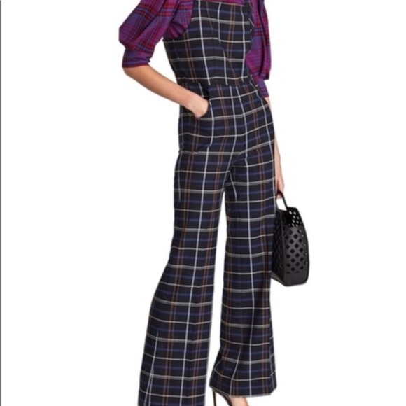 Zara Plaid Jumpsuit/ M - Picture 1 of 9